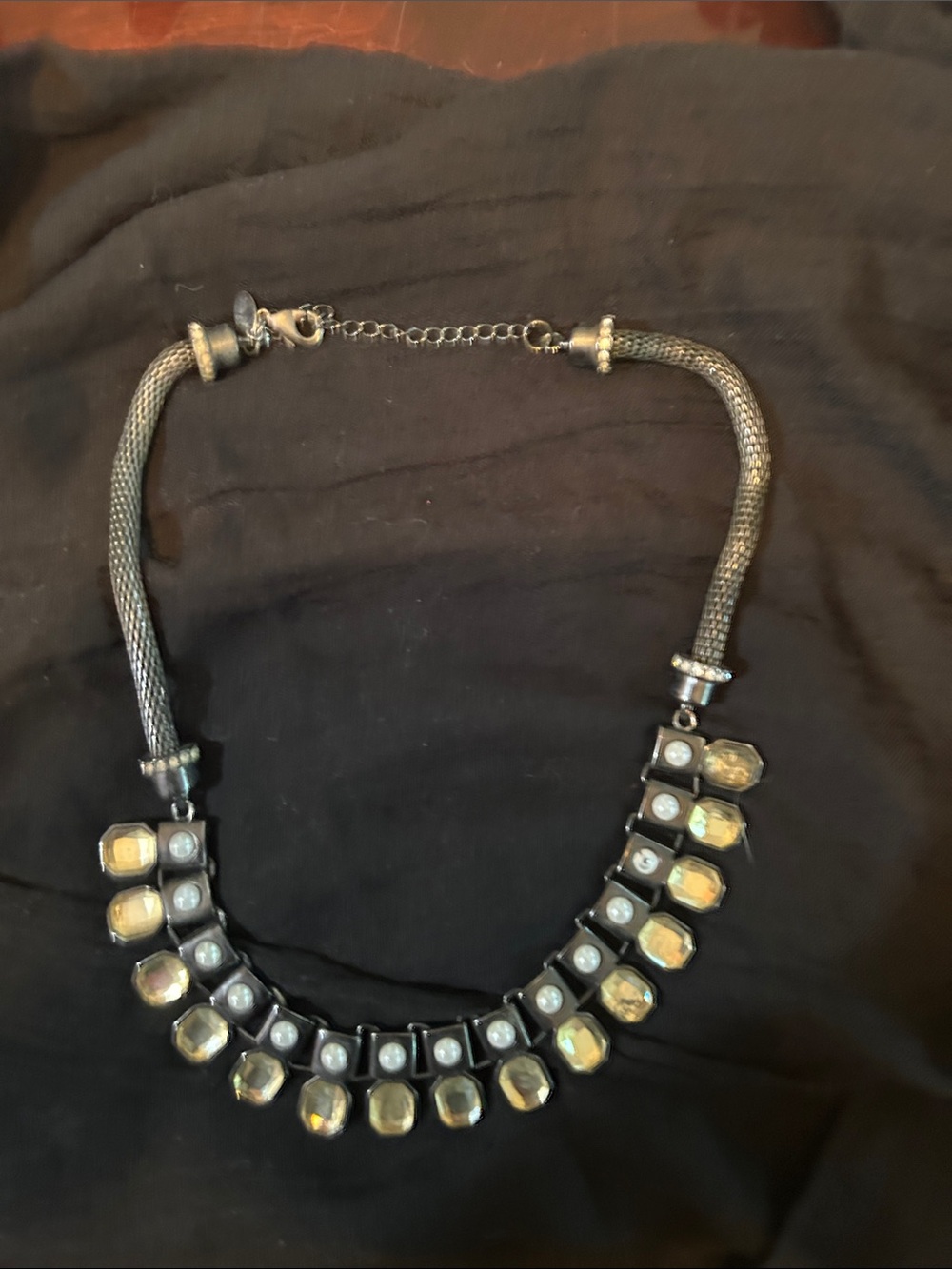 Lia Sophia Gunmetal and Gold-Tone Accent Necklace